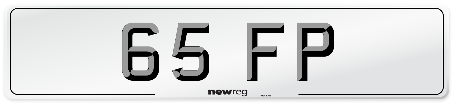 65 FP Number Plate from New Reg